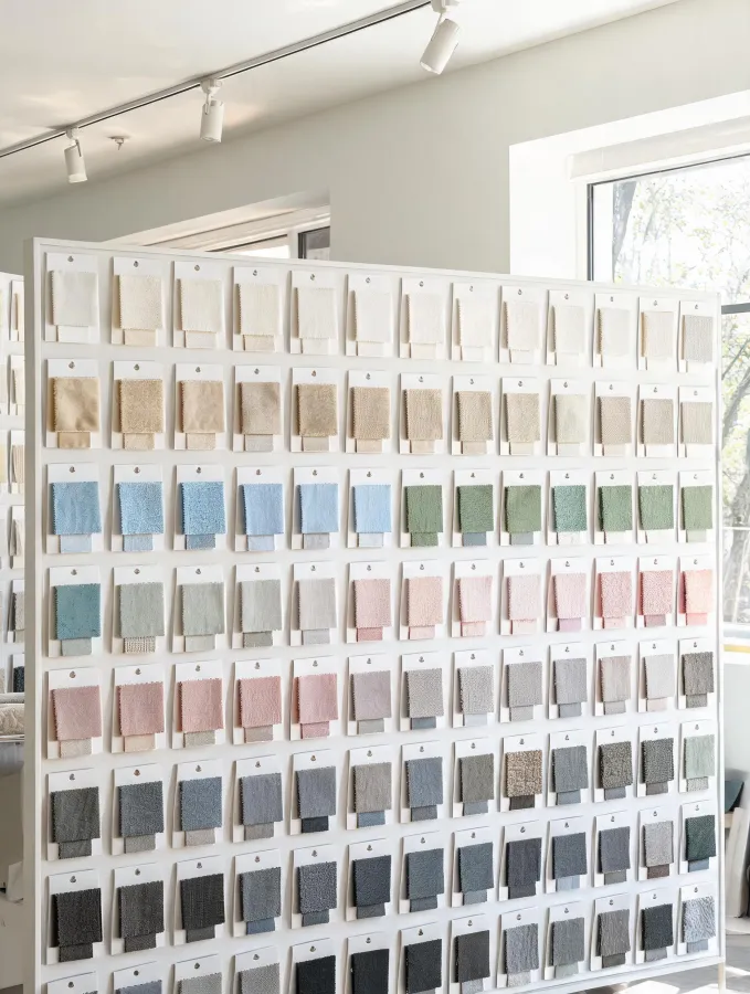 Upholstery swatch library