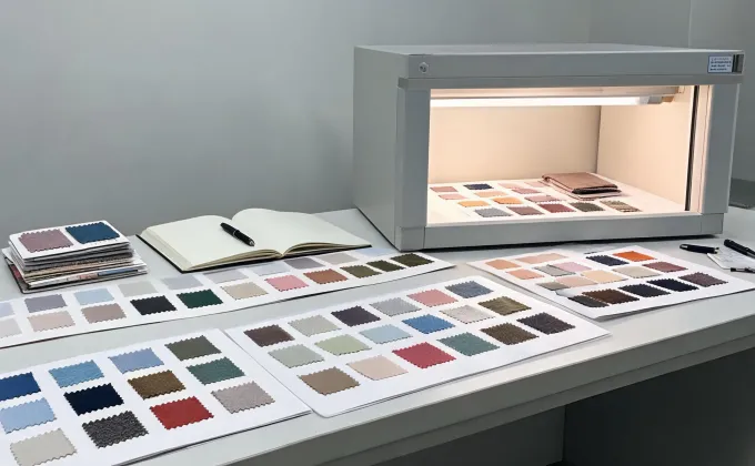 Controlled color review desk