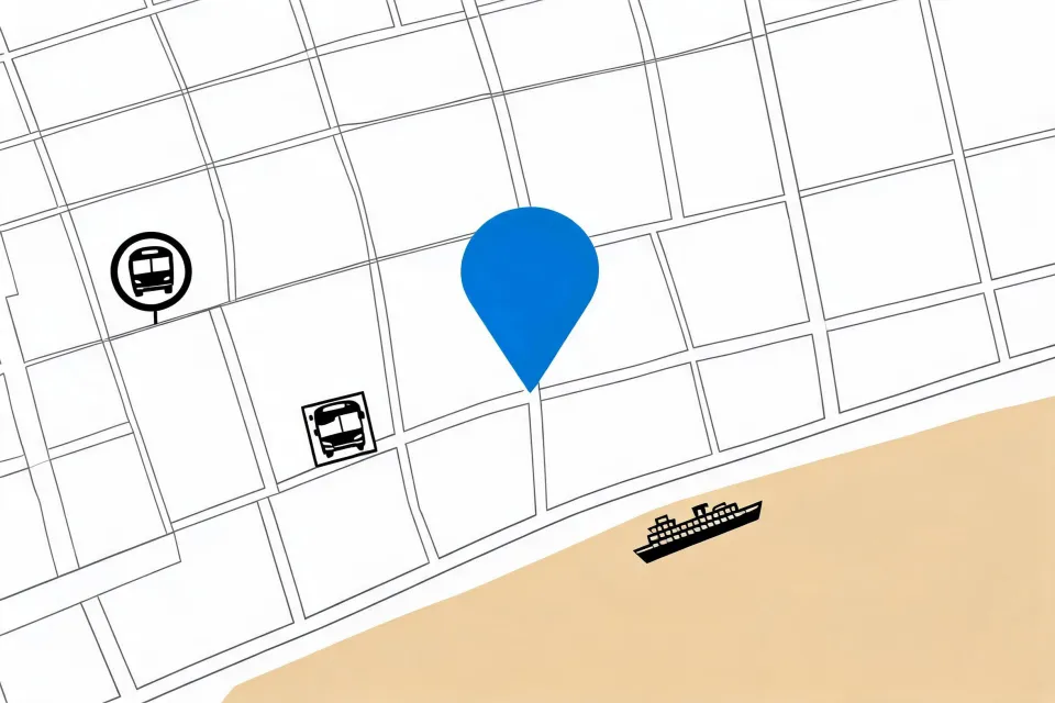 Illustrated map showing Romo material advisory desk