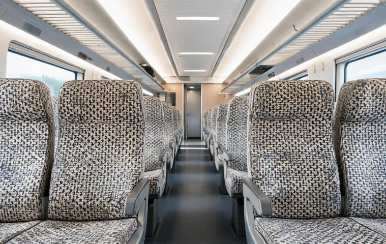 Passenger rail upholstery
